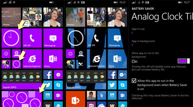 turn off live tiles windows phone